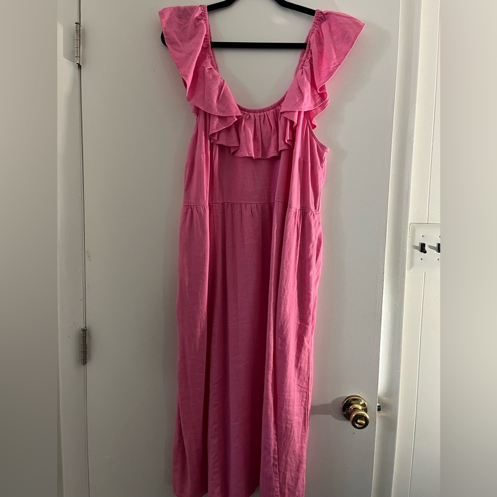 Ava & Viv Ruffle Sleeveless A Line Dress
